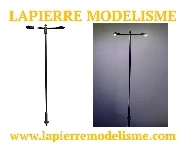 Lampadaire double à LEDs 100mm