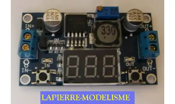 Module alim ajustable avec voltmètre