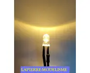 10 LEDs pré-câblées 5mm blanc chaud