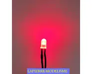 10 LEDs pré-câblées 5mm rouge