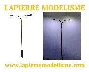 Lampadaire double à LEDs 100mm