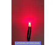 10 LEDs pré-câblées 3mm rouge