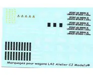 Marquages pour wagons L42