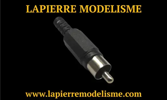 Connecteur RCA male noir