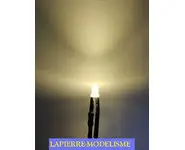 10 LEDs pré-câblées 3mm blanc chaud