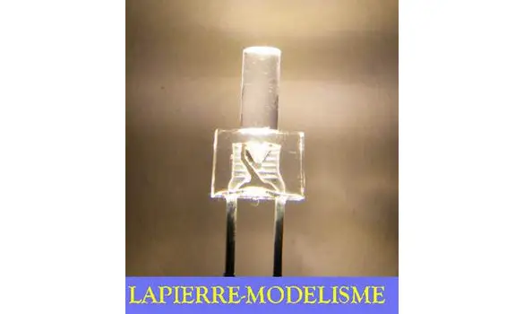 10 LEDs 2mm blanc chaud