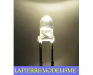 10 LEDs 3mm blanc chaud