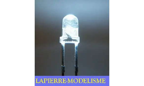 10 LEDs 3mm blanc froid