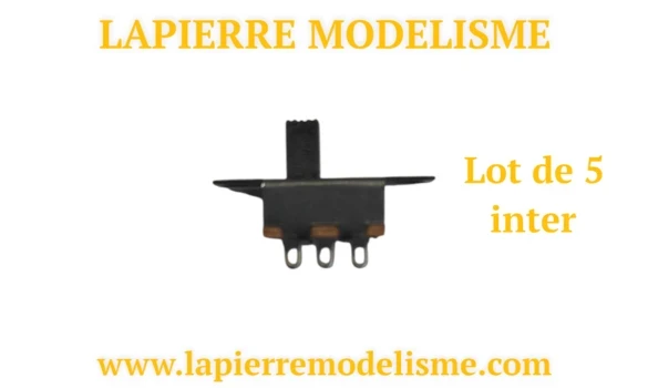5 interrupteurs SPDT ON/ON glissière