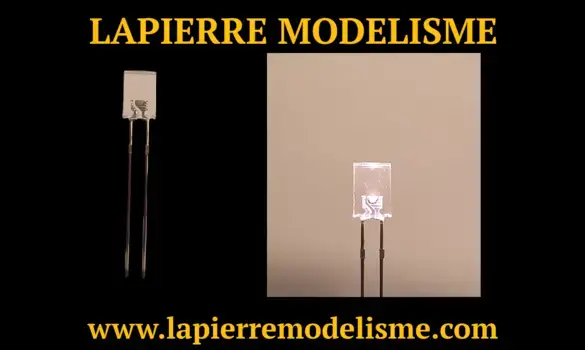 10 LEDs rectangulaires 5x2 blanc chaud