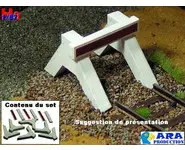 3 heurtoirs bibloc béton HO