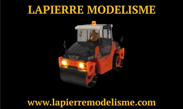 Rouleau compresseur éclairé