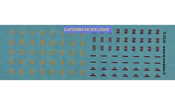 Chiffres de classe pour autorails