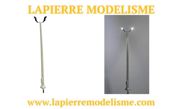 Lampadaire projecteur double