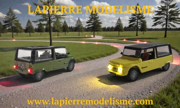 Mehari jaune éclairé