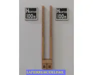 2 pancartes Heurtoir 100m