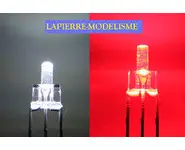 10 LEDs 2mm BF - rouge 3 pattes