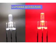 10 LEDs 2mm BC - rouge 3 pattes