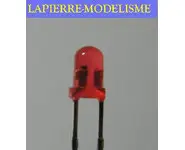 10 LEDs 3mm rouge clignotantes