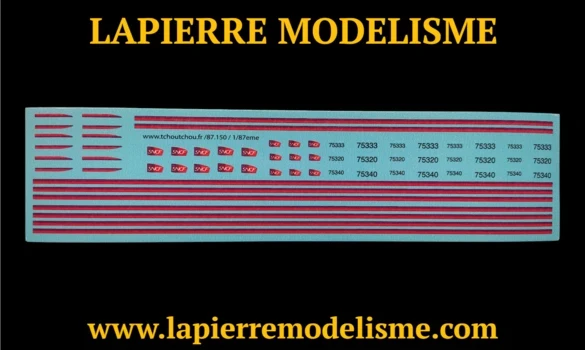 bb75300 Bandes Carmillon et logo 1/87eme