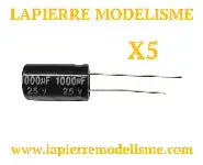 5 condensateurs 1000µF