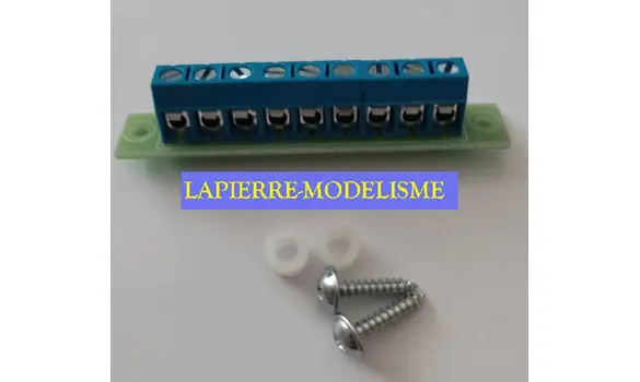 Bornier à vis de distribution 9b bleu