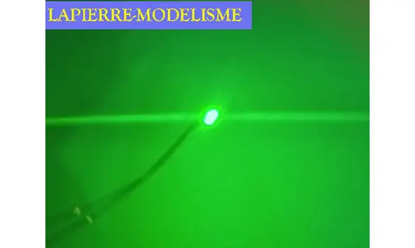 10 LEDs CMS 0401 verte fil émaillé