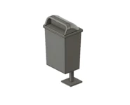 Lot de 2 poubelles de ville