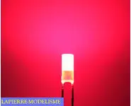 10 LEDs 3mm rouge cylindrique tp