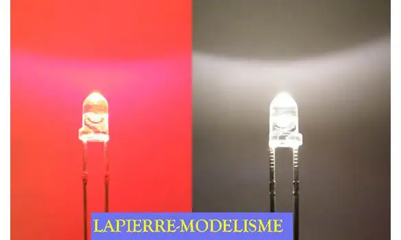 10 LEDs 3mm BC - rouge 2 pattes