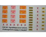 Signalétique pour voiture d'hébergement