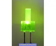10 LEDs 2mm verte