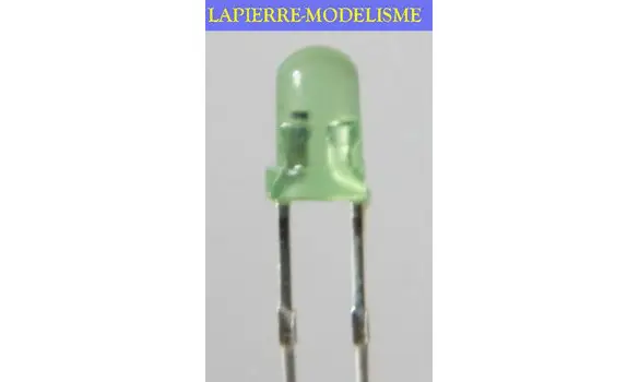 10 LEDs 3mm verte clignotantes