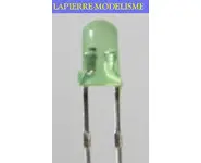 10 LEDs 3mm verte clignotantes