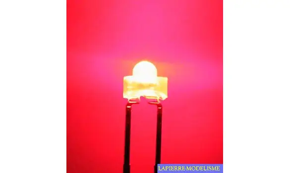 10 LEDs 1.8mm rouge
