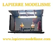 Abris bus marron éclairé