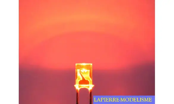 10 LEDs rectangulaires orange