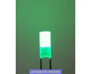 10 LEDs 3mm verte cylindrique tp