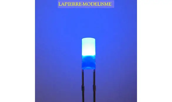 10 LEDs 3mm bleu cylindrique tp