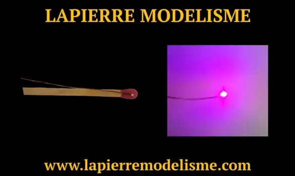 10 LED CMS 0402 violette fil émaillé